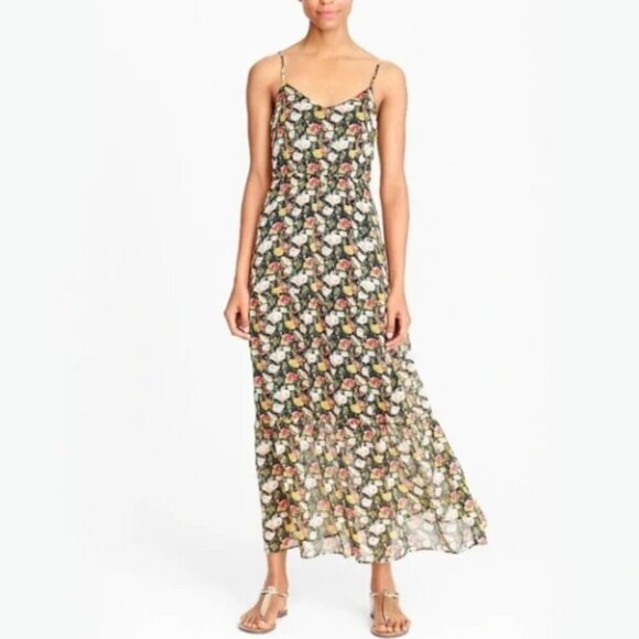 J. Crew Mercantile Sweet Pea Floral Sleeveless Tiered Maxi Dress Sundress Sz 14 - Picture 4 of 16